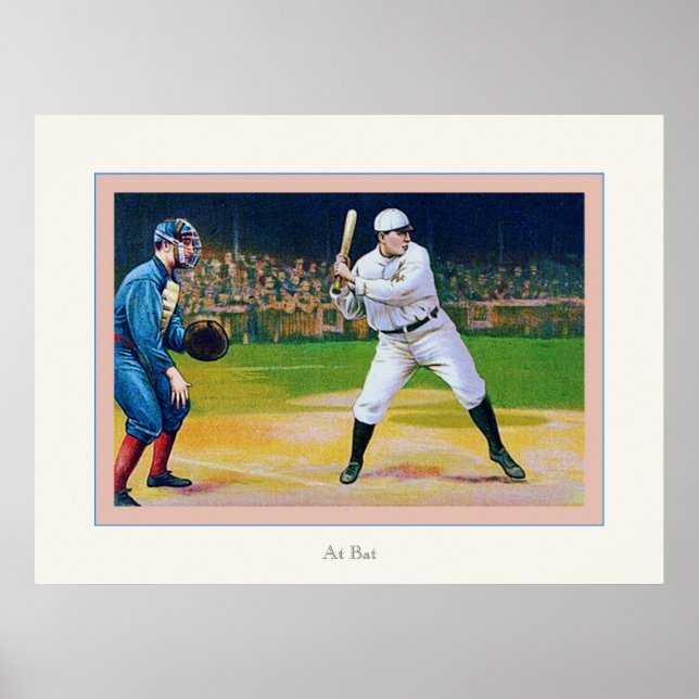 No Bat ~ Vintage Baseball Poster (Frente)