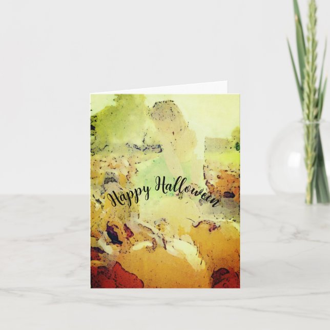 no canteiro de abóboras cartão de felicitações fel (Frente)