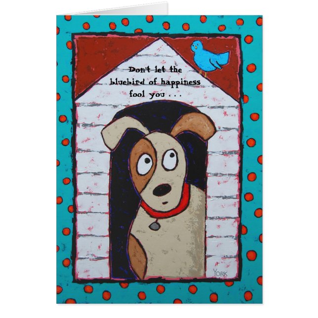 No cartão da casa de cachorro (Frente)