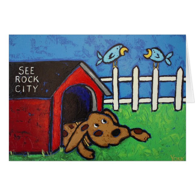 no cartão da casa de cachorro (Frente Horizontal)