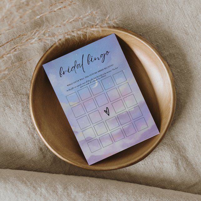 No Cartão de Jogo Bingo Do Chá de panela Cloud 9 (Criador carregado)