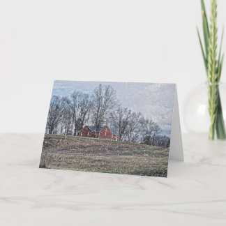 No Cartão De Natal Frio