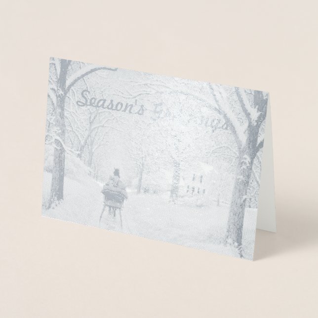 No Cartão de Saudações do Woods Season (Frente)