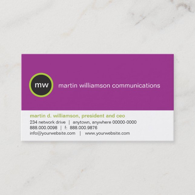 No cartão de visita do ponto (Frente)