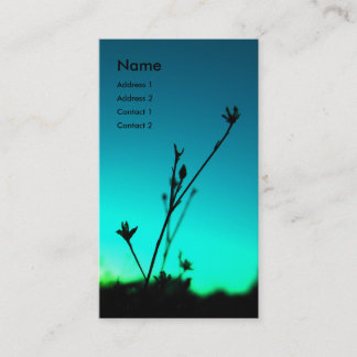 No cartão de visita ideal