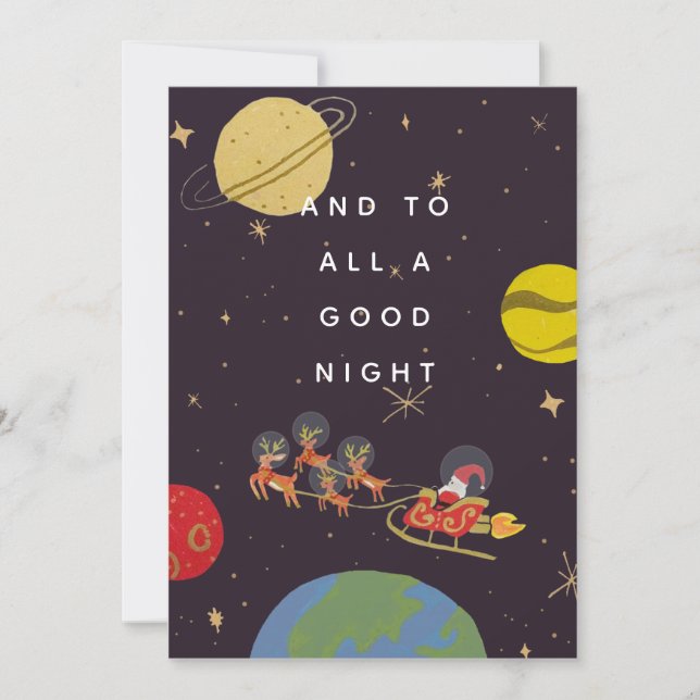 No Cartões de foto de Natal de órbita (Frente)