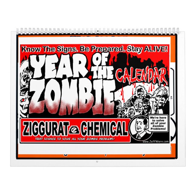NO CASO DE UM ATAQUE ZOMBIE Calendário (Capa)