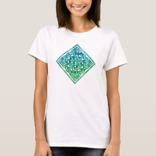 Nó Celta - Camiseta Azul-Azul-Diamante Branco