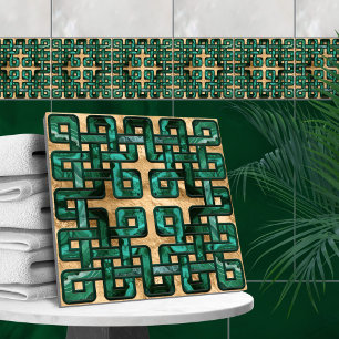 Nó celta - malaquite e ouro