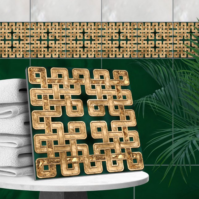 Nó celta - malaquite e ouro (Criador carregado)