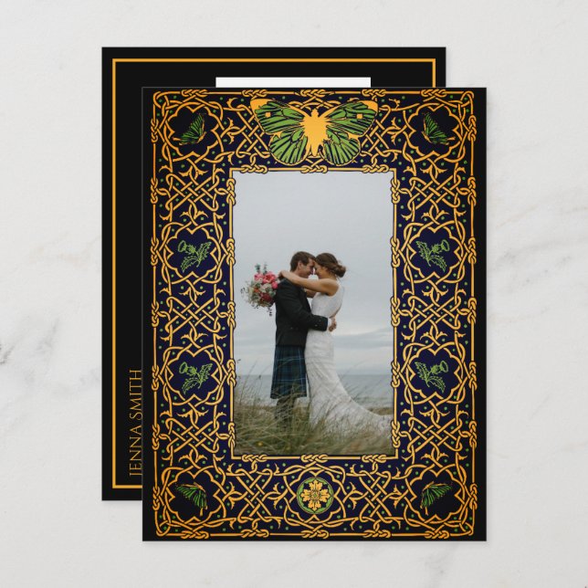 Nó Céltico do ouro Salve o Posto de Anúncio de Dat (Frente/Verso)