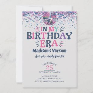 No Convite De Aniversário Da Minha Era De Aniversá