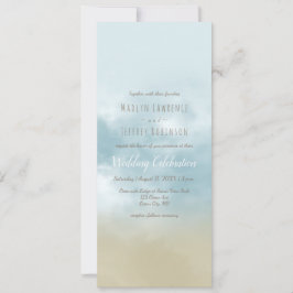 No convite para casamento da praia do surf oceânic