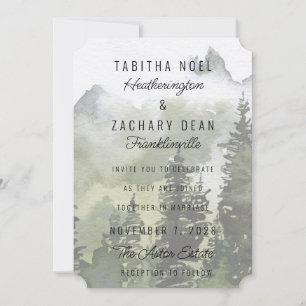 No Convite Para Casamento Russo Da Floresta