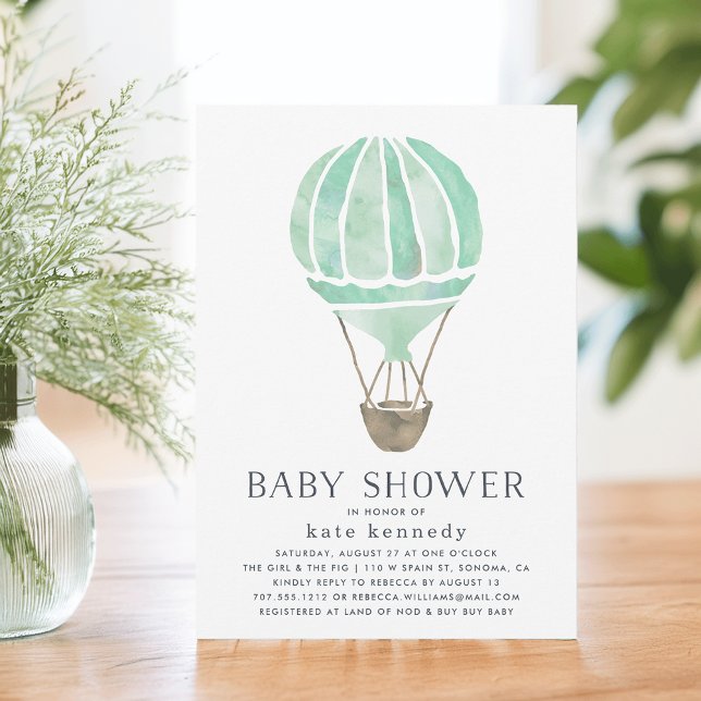 No Convite para Chás de fraldas Aéreos | Casa (Criador carregado)