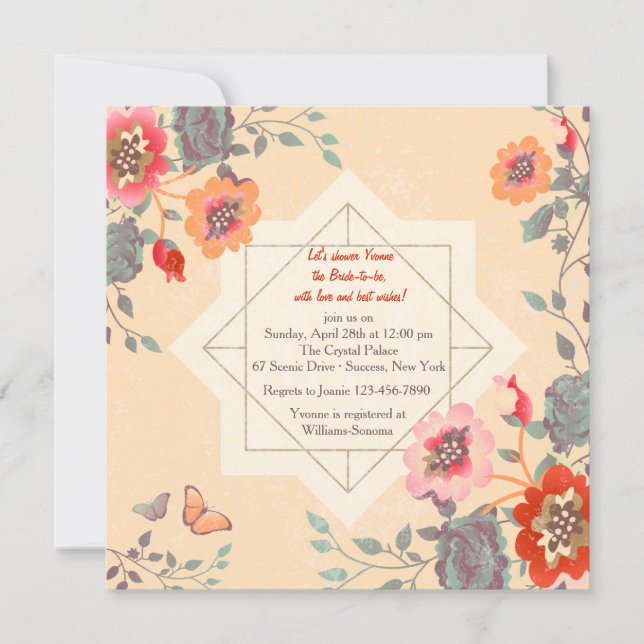 No Convite Quadrado (Frente)