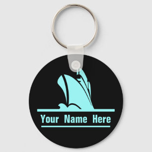 No curso preto personalizado e Aqua do chaveiro