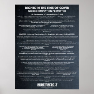 "No Discrimination" Human Rights X Small Poster