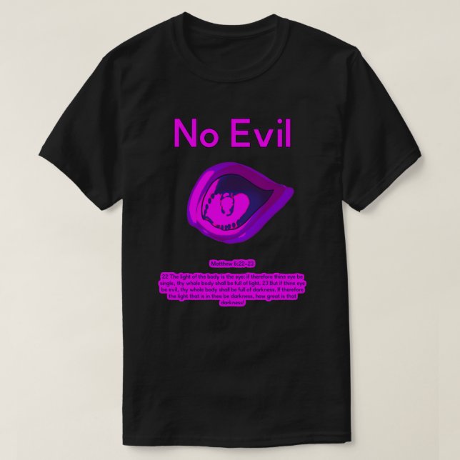 No Evil - Purple Passion - Camiseta (Frente do Design)