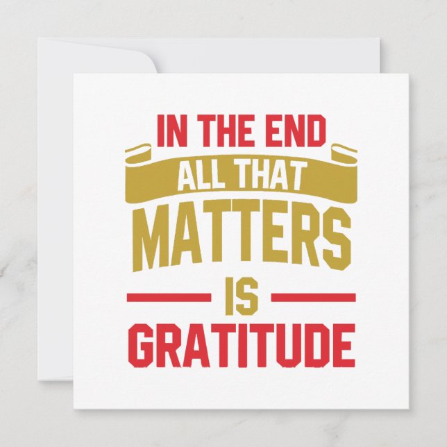 No final, tudo o que importa é gratidão (Frente)
