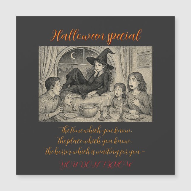 No Halloween dê boas-vindas às bruxas! (Frente)