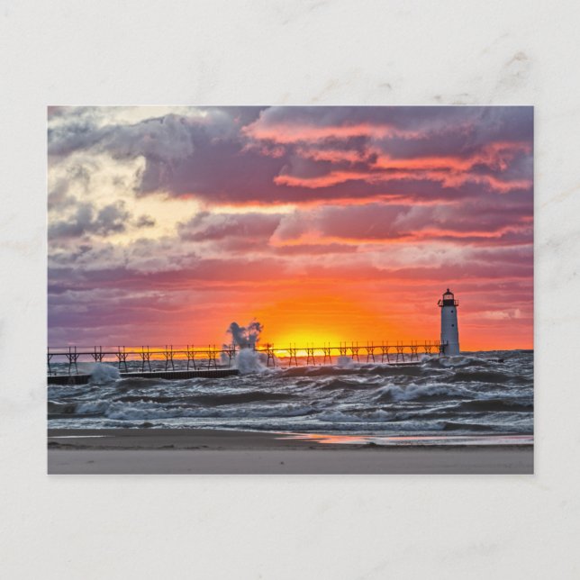 No início do cartão postal sunset (Frente)