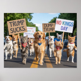 No Kings Day Pet Poster