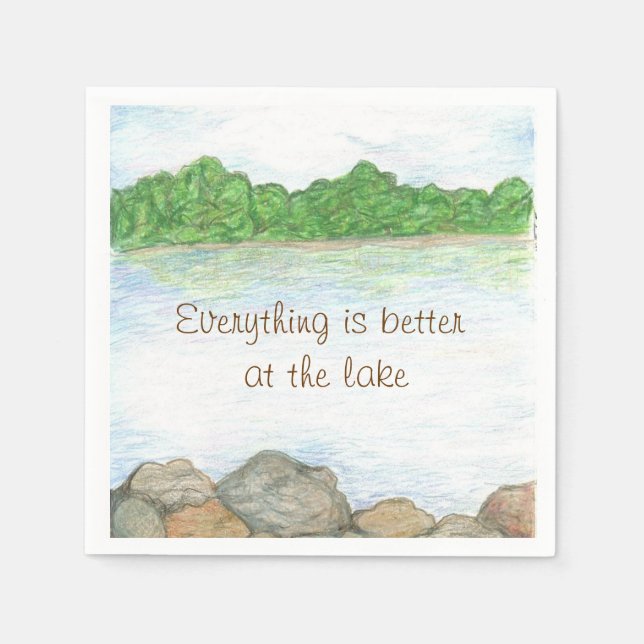 No lago guardanapos de papel (Frente)