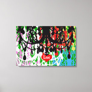 No Love Chandelier ~ 24X16 Canvas 0,75"