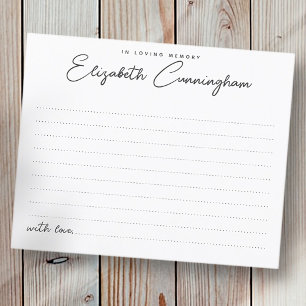 No Loving Memory Chic Minimalist Attendance