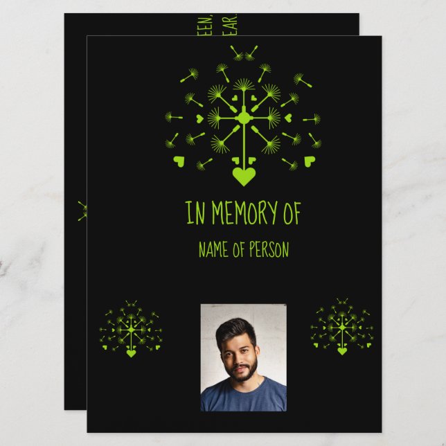 No Loving Memory Dandelion Art (Frente/Verso)