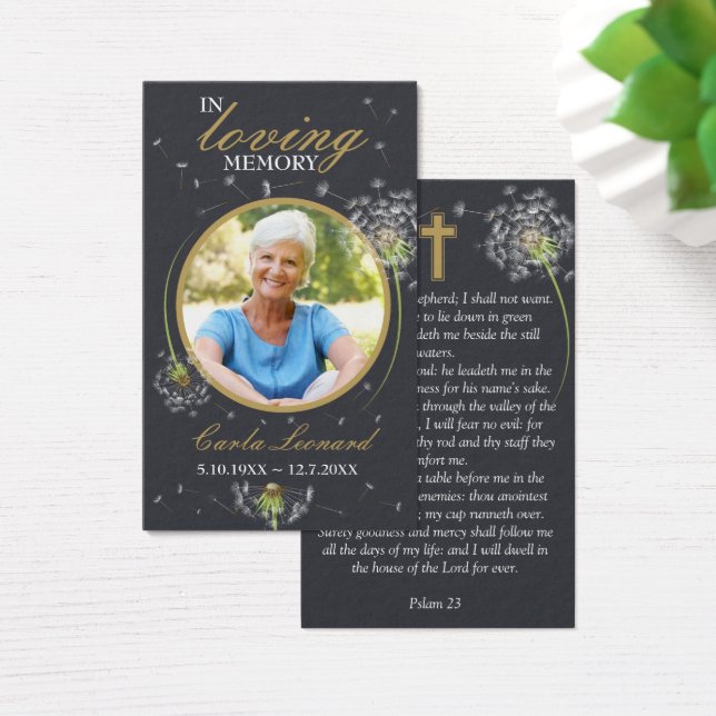 No Loving Memory Dandelion Photo Funeral Prayer (Mesa)