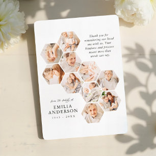 No Loving Memory Funeral Modern 10 Photos Card