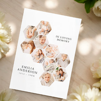 No Loving Memory Memorial Modern 10 Photos Card