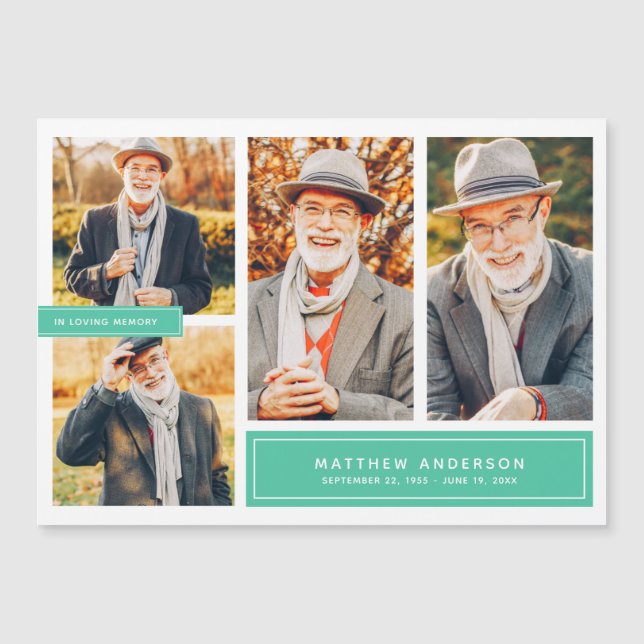 No Loving Memory Modern Color Quatro Fotos (Frente)