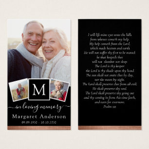 No Loving Memory Photo Funeral Prayer Card