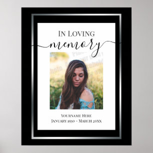 No Loving Memory Simple Photo Poster
