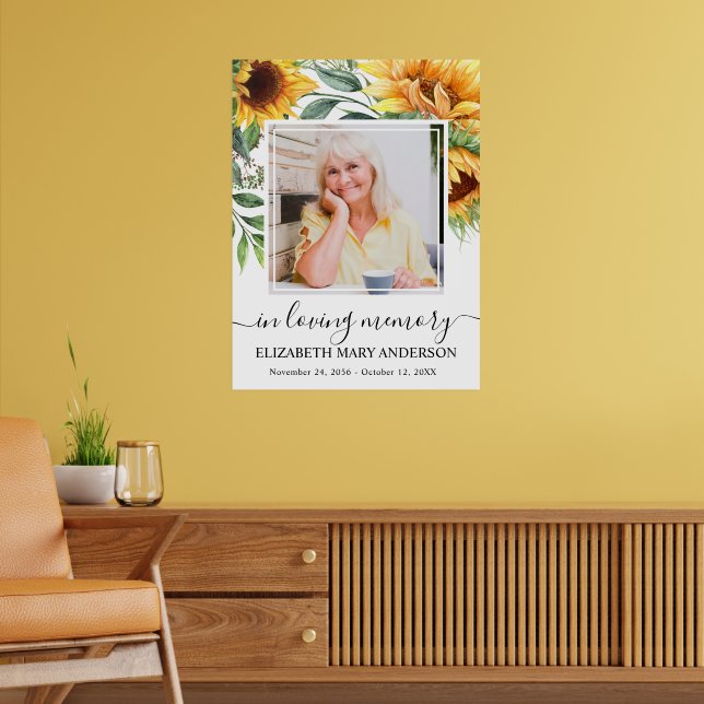 No Loving Memory Sunflower Photo Poster (Sala de Estar 2)