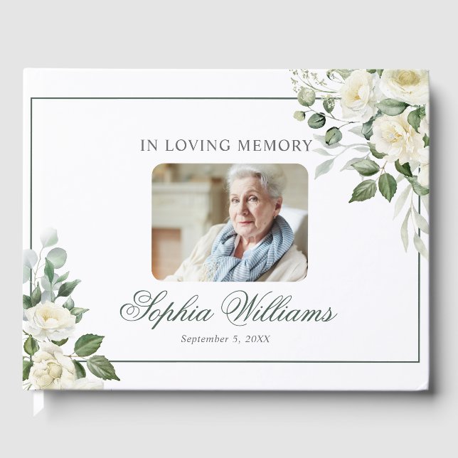 No Loving Memory White Floral Funeral, Livro de Co (Frente)