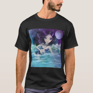 No meio da camiseta de sereia do Mar Suave