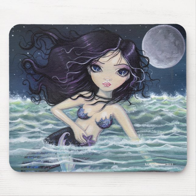 No meio do mousepad de sereia do mar suave (Frente)