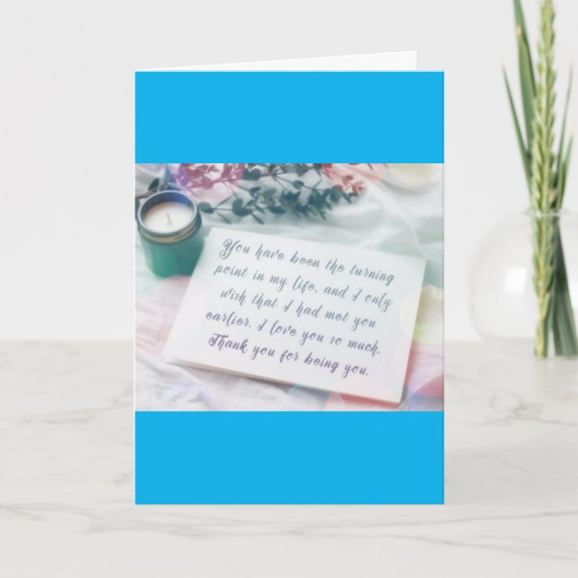 NO NOSSO AMOR DO DIA DE CASAMENTO EM UM CARTÃO ESP (Frente)