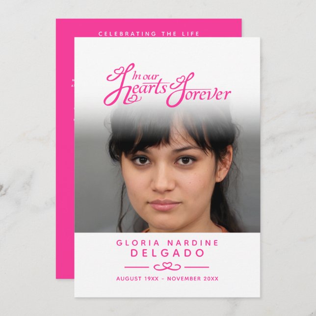 No nosso programa funerário, branco e rosa (Frente/Verso)