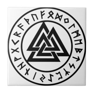 Nó pagão Valknut de Odins dos símbolos