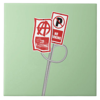 No parking anarchy sign