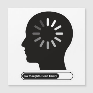 No Thoughts Head Empty Minimalist Head