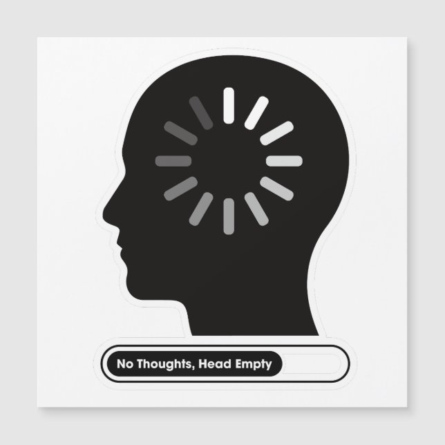 No Thoughts Head Empty Minimalist Head (Frente)