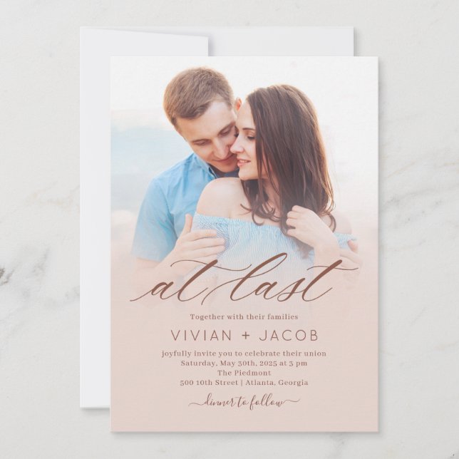 No Último Convite De Casamento Fotográfico (Frente)