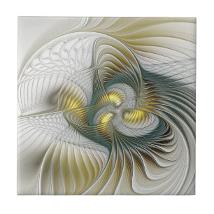Nobre Ouro Teal Abstrato Fantasy Arte Fractal