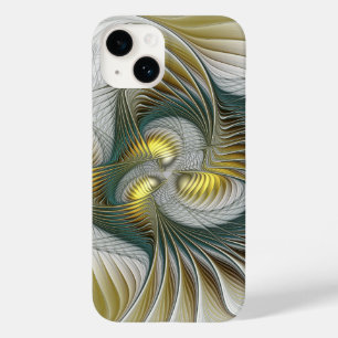 Nobre Ouro Teal Abstrato Fantasy Arte Fractal